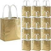 Tosnail 40 Pack 10 x 8 Inch Reusable Present Gift Bag, Medium Grocery Bags, Shopping Tote Bag for Weddings, Birthday, Party