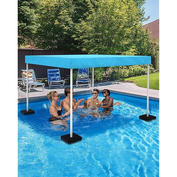 Floating Pool Water Shade Canopy Float Kit Wind Anchor Bundle