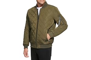 Calvin Klein Mens Quilted Zipper Detail Flight JacketJacket