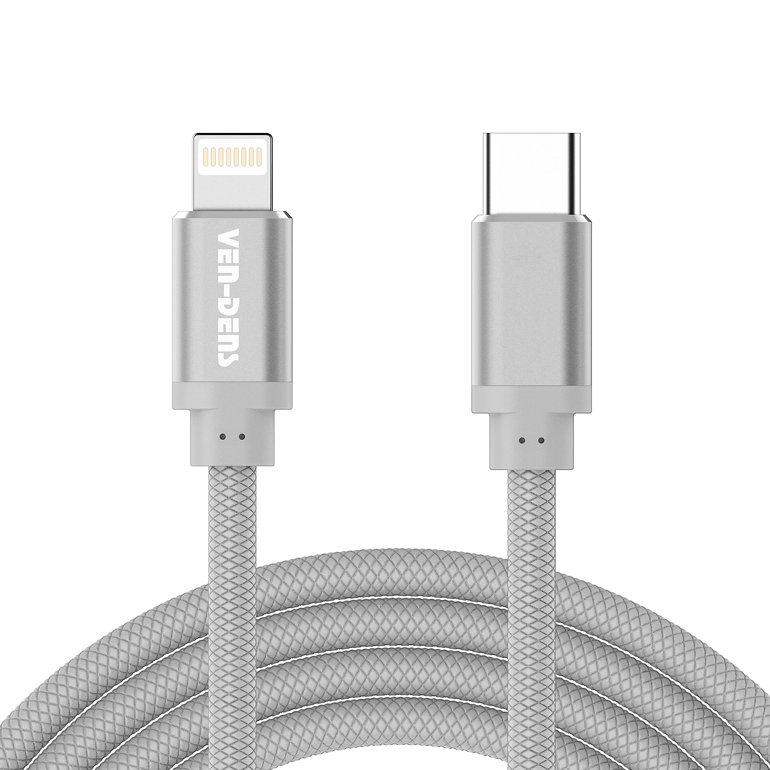 USB C To Lightning Cable MFi Certified [1.5M] for iPhone 14/14 Pro/14 Pro Max/14 Plus/13|SE 2022|13 Pro|13 Pro Max|12|12 Pro|12 Pro Max|11|11 Pro Type C PD Fast Charger Nylon Braided Cable (GREY)