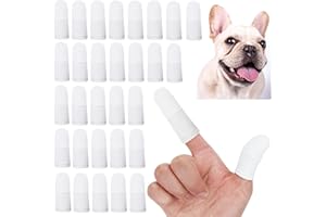 PenVinoo 30 PCS Dog & Cat Toothbrush - Washable, Comfortable & Durable 2 Finger Toothbrush Set