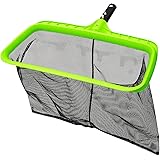 urchindj Swimming Pool Leaf Skimmer Net, Reinforced Frame Deep Rake Net Bag - Fast Cleaning, Easy Debris Pickup and Removal