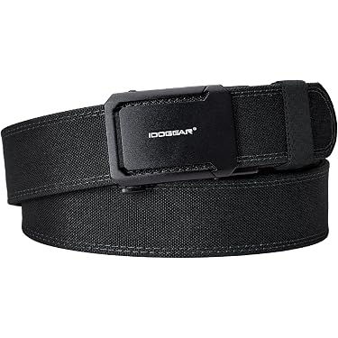 Dangerous Threads Concealed Carry Gun Belt - Men's Heavy Duty Black Leather CCW Belt 1 3/4" Wide