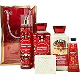 Bath & Body Works Strawberry Pound Cake Deluxe Gift Bag Set - Fragrance Mist - Shower Gel - Body Lotion - Hand Cream - with a Himalayan Salts Springs Bar Soap - Full Size