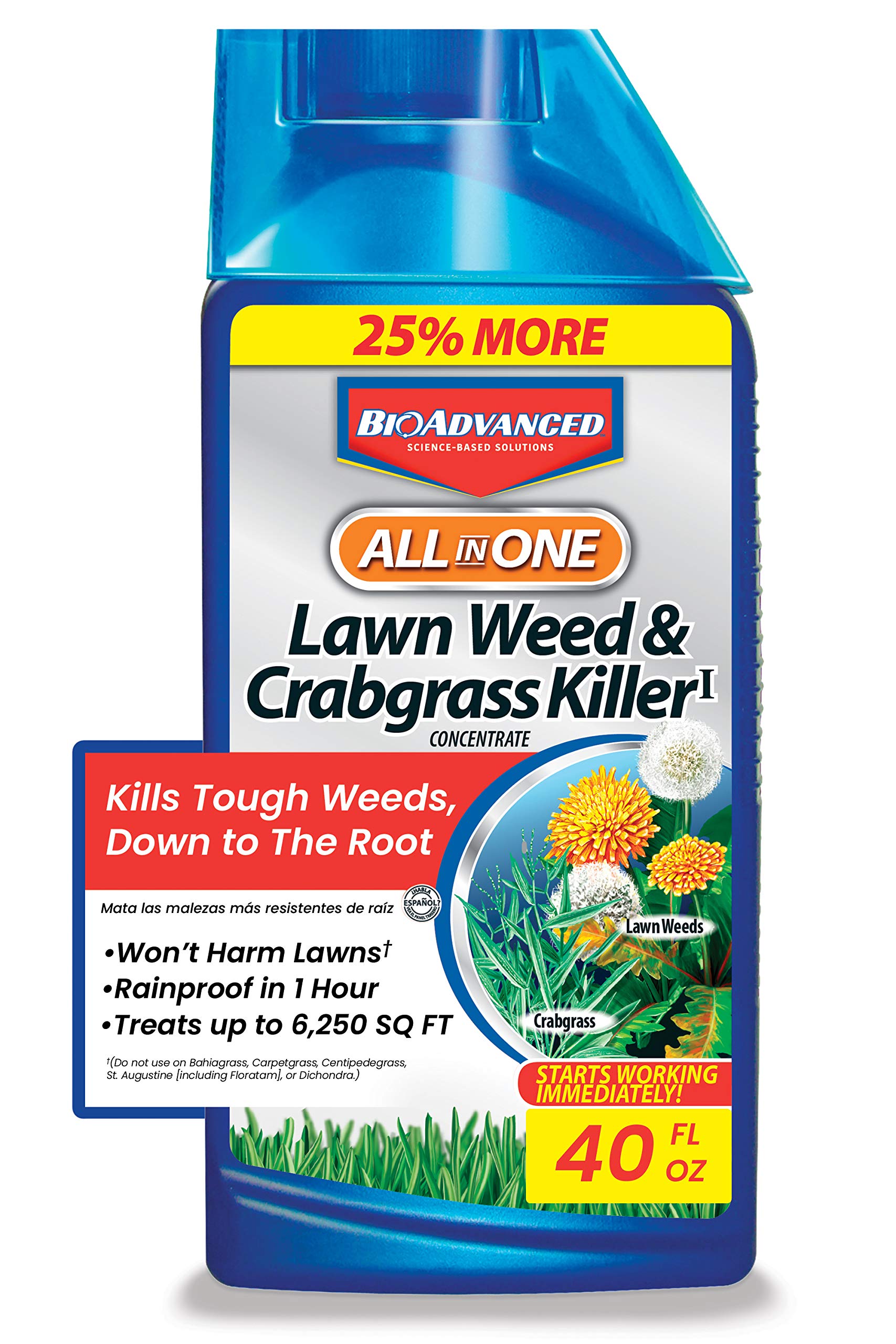 BioAdvanced 704140 AllinOne Lawn Weed and Crabgrass Killer Garden