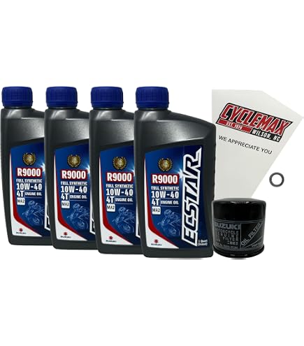 Amazon.com: Suzuki ECSTAR R9000 10W-40 Full Synthetic Oil Change