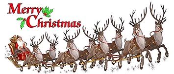Amazoncom Nostalgia Decals Merry Christmas Santa Claus