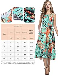 HOTOUCH Hawaiian Dresses for Women Sleeveless Boho