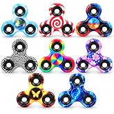 8 Pack Fidget Spinner Bulk Metal Tri-Spinner Fidget Toy Set Hand Spinner EDC, Easter Egg Filler Stuffer Gift Party Favors Supplies Goodie Bag Gadget Classroom Prize for Boy Girl Toddler