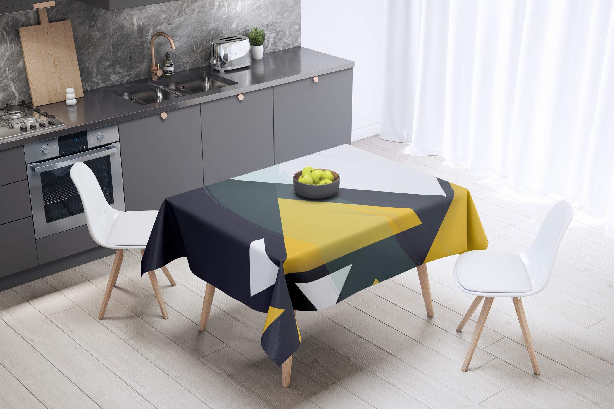 Bonamaison Kitchen Decoration, Tablecloth, 140cm x 140cm - Designed and Manufactured in Turkey