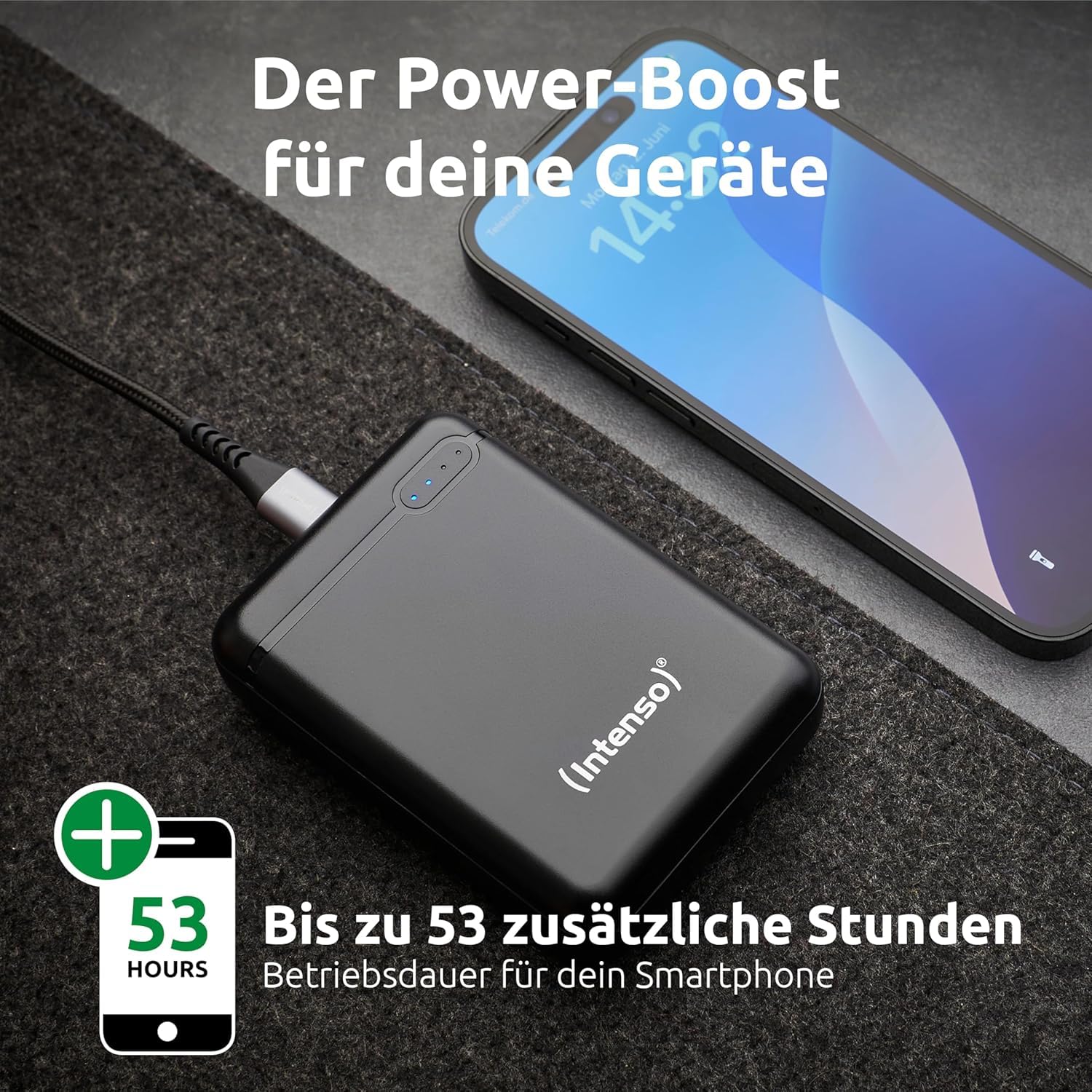 Intenso Powerbank XS10000 - 10000 mAh Externer Akku für iPhone & Samsung 2