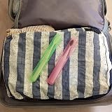 Mebamce 4pc Toothbrush Case Travel Holder Storage Pink Blue Green White Plastic view 6