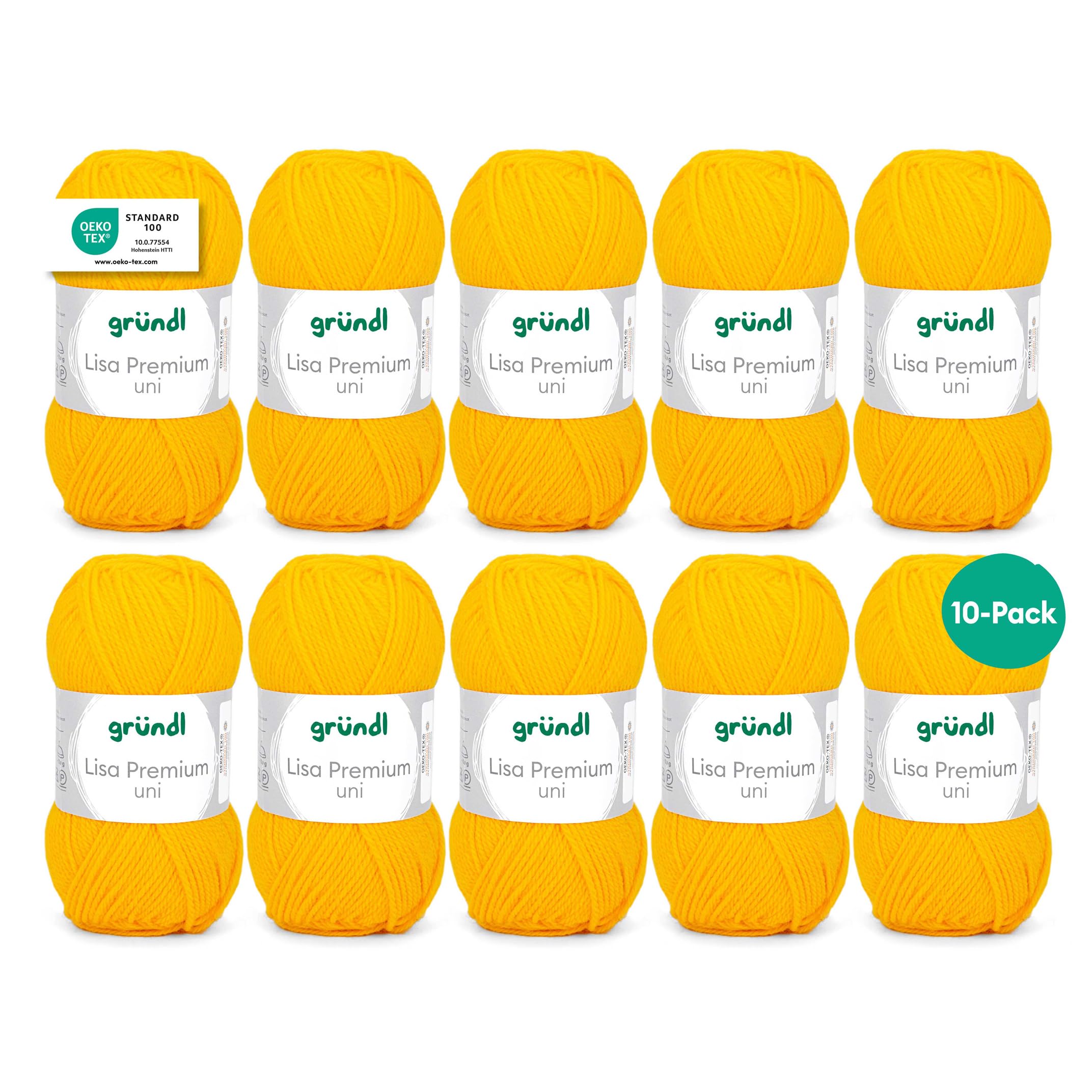 Grundl Lisa Premium uni 50g - corn yellow 10 -Pack of 10