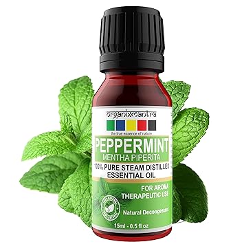 Organix Mantra Peppermint Mentha Piperita Essential Oil - 100% Pure Aroma, Therapeutic Grade (15 ML)