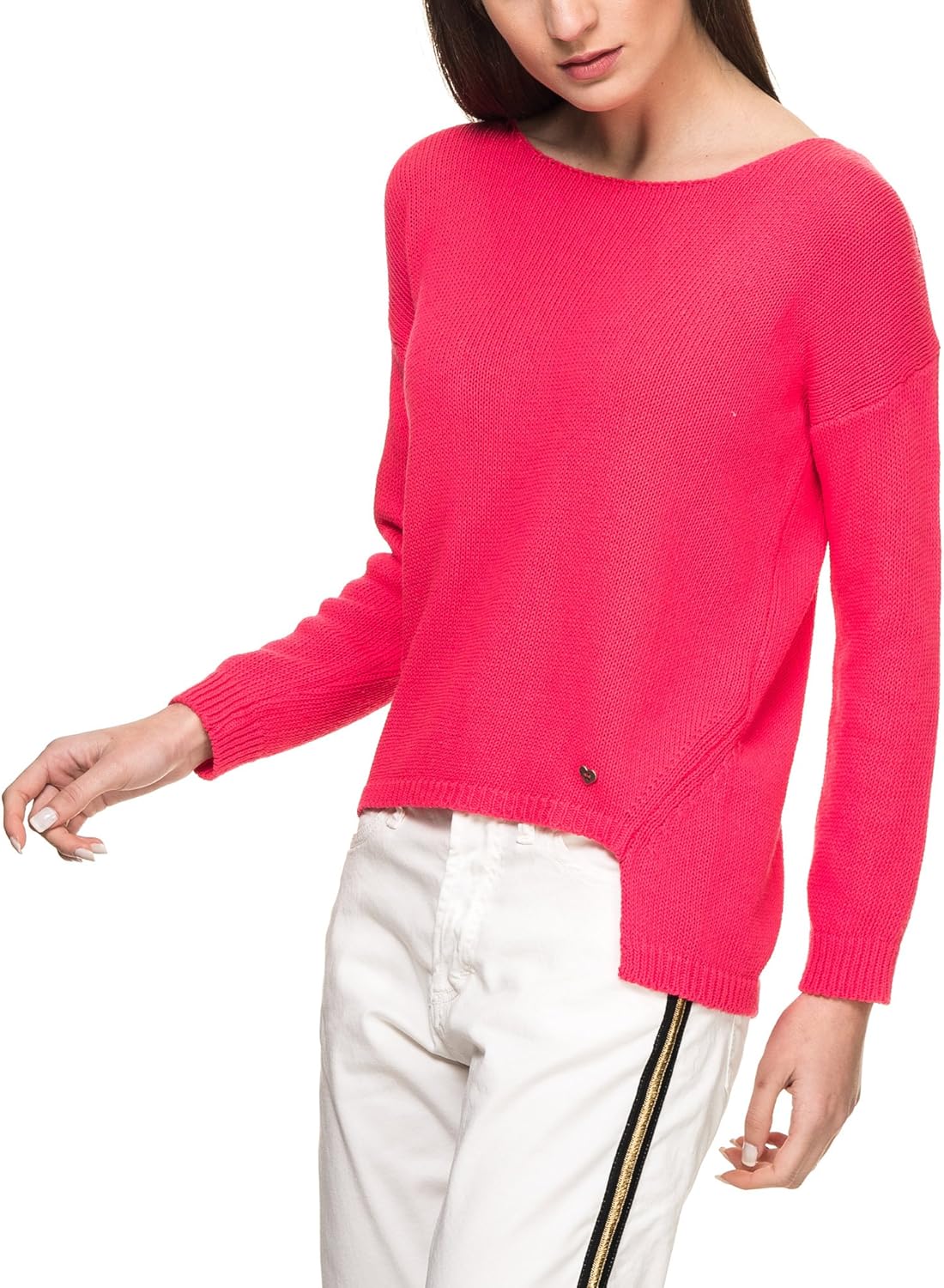 Please Women's Women's Fuchsia Knit Jumper In Size One Size Pink