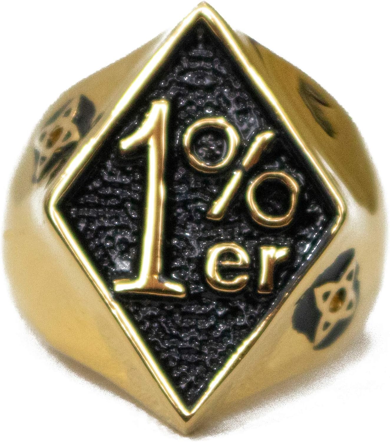 Action Box Jewelry 1er Outlaw Motorcycle Biker Ring, One Percenter