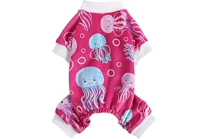 DOSUYI Fall Dog Clothes Dog Pajamas for Small Dogs Girl Boy Super Soft Cute Dog Sweater Pjs Winter Warm Puppy Onesie Pet Clothing Stretchable Jumpsuits Dog Sweaters Outfits for Chihuahua Yorkie Cat Costumes