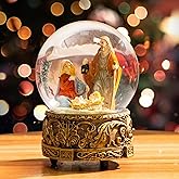Snow Globes Glitter Water Globe Musical Snow Globe Decoration Plays Music, Nativity Christmas Snow Globes