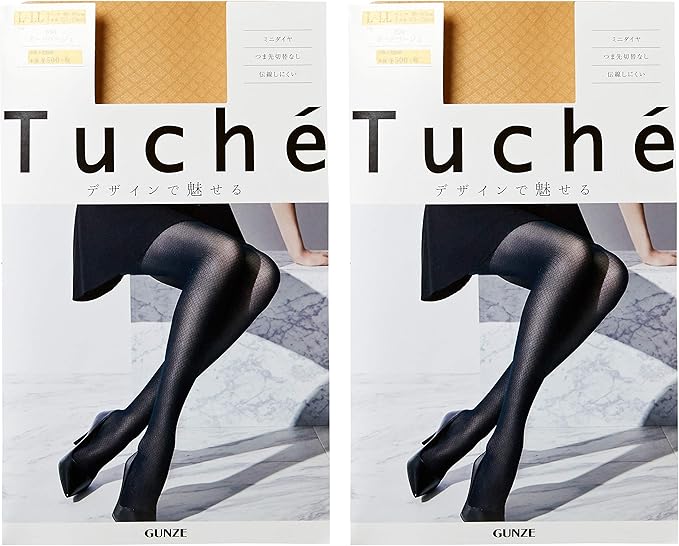 Amazon グンゼ 柄ストッキング Tuche トゥシェ ミニダイヤ柄 伝線しにくい 同色2足組 レディース ストッキング 通販