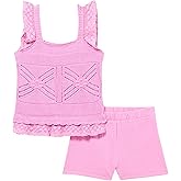 Splendid girls Crochet Sweater Tank Set