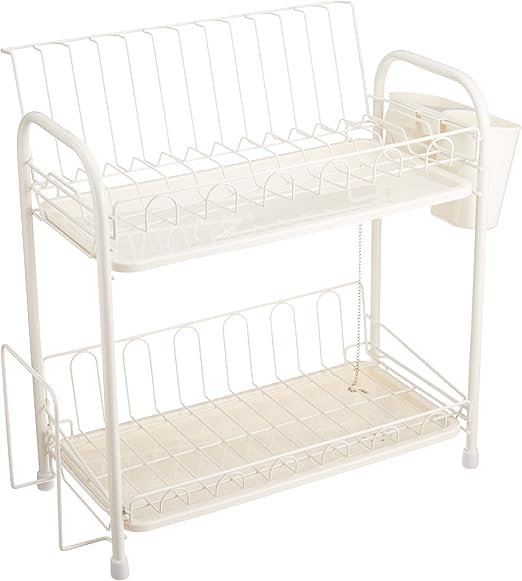 Amazon パール金属 食器 水切り かご スリム 2段 水が流れるトレー 水切りラック 限定商品 Hb 3123 水切りラック オンライン通販