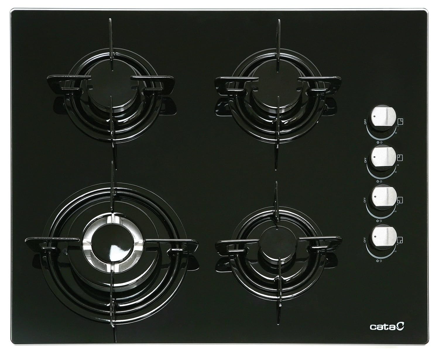 Bosch Gaskochfeld schwarz 60cm Autark Glas 4 flammig GAS KOCHFELD POH6B6B10 WOK Haushaltsgeräte