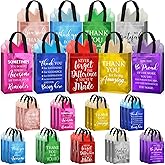 Kacctyen 36 Pcs Employee Appreciation Gift Bags Bulk Reusable Non-woven Gift Bags with Handles and Tissue for Employee Team Coworker Staff, 8 x 10 x 4 Inch