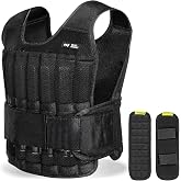 Beatboost Weighted Vest Men,20lb/30lb/40lb/50lb/60lb Adjustable Weight Vest | Body Weights with Adjustable Steel Plates Weights, Ankle Weights, Wrist Weights, Leg Weights for Running Strength Training
