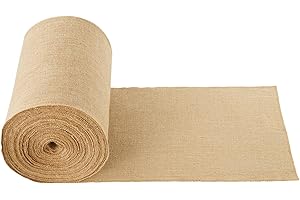 VEVOR Burlap Fabric Roll, 14” x 150 ft High Density Natural Jute Fiber Material for Outdoor Plant Care, Tree Wrap Roll, Decor, DIY Crafts, Wedding, Garden Weed Barrier, Plants & Trees Winter Covering