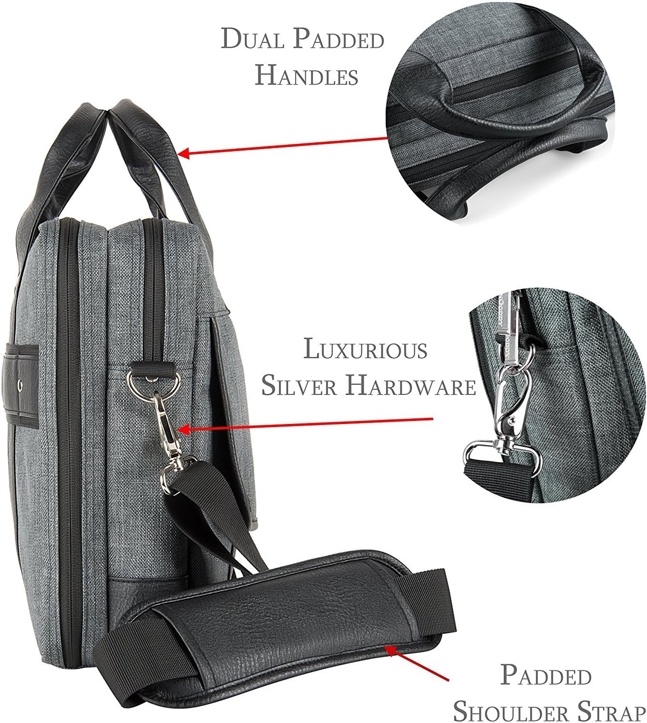 Laptop Shoulder Bag 17 17.3 Inch Laptop Messenger Bag for Men Women Compatible with LG Gram 17