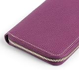 LONDO Genuine Leather Padfolio Purple with Zip Pen Holder Notepad view 3