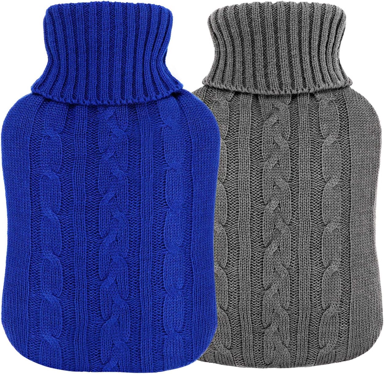 Amazon Vintoney 湯たんぽ ２個セット 容量2 0l ニットカパー付き エコ湯たんぽ 注水式 肩足腹対応 冷え 疲労緩和 暖かい 秋冬寒さ対策 暖房器具 グレー 濃い青 Vintoney 湯たんぽ 通販
