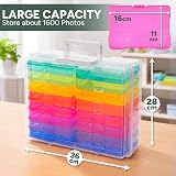 Zuvo Photo Storage Box 16 Colours & Removable Dividers Holds 1,600 Photos view 4