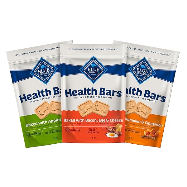 BLUE BUFFALO HEALTH BARS CRUNCHY DOG BISCUITS, VARIETY...