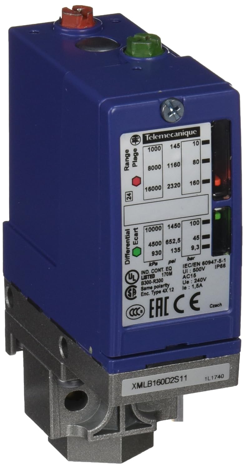 Telemecanique Sensors XMLB160D2S11 XMLB Pressure Switch, Adjustable