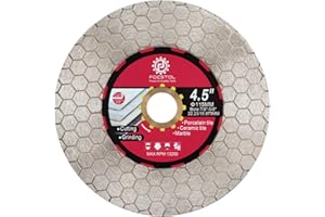 FOCSTOL Diamond Tile Saw Blade - 4.5''(115mm) Cutting & Grinding Disc Wheel for Porcelain Ceramic Tile Marble Granite Artific