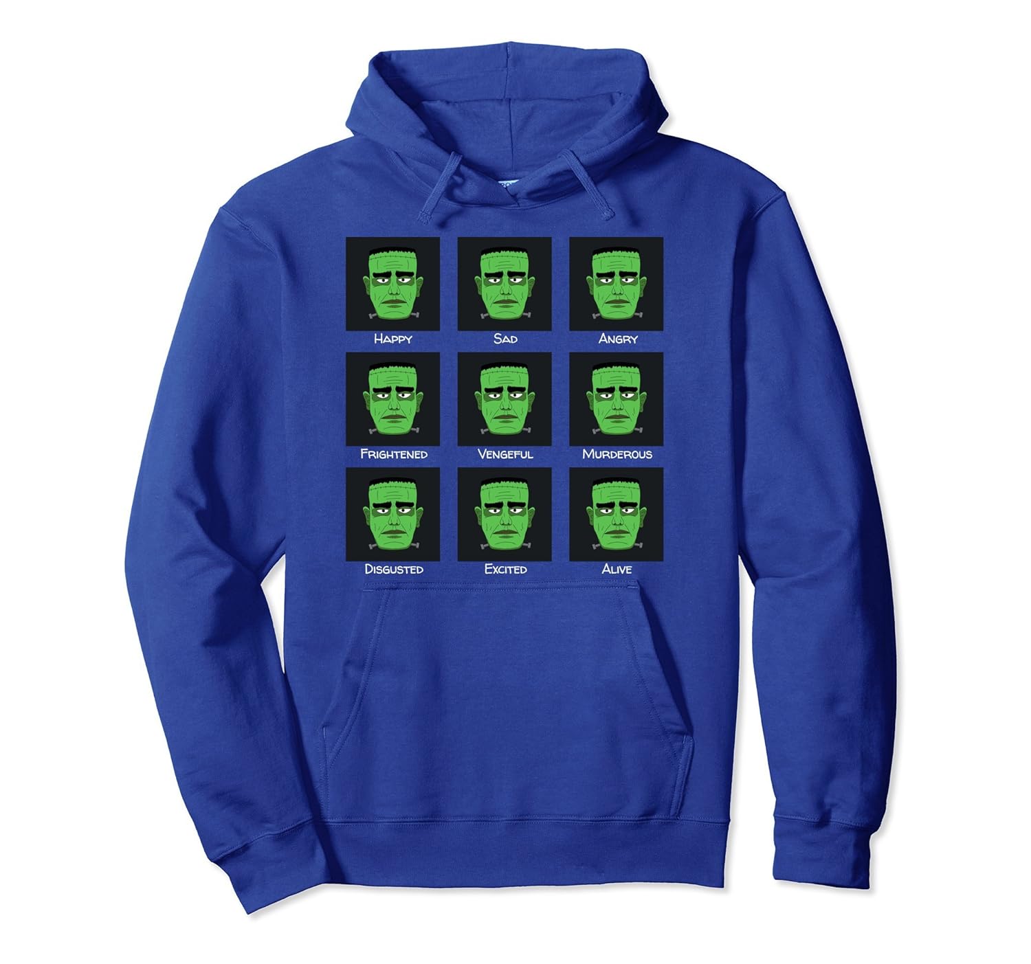 Funny Frankenstein Emotions Halloween Costume Hoodie-Rose