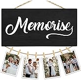 Hiuwevt Memories Picture Frame Photo Hanging Display, Gifts for Family Members, Friendship Friends Gifts for Women Men, Memories Picture Board Photo Holder for Wall Decor