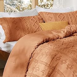 Bedsure Tufted Boho Comforter Set Twin Size