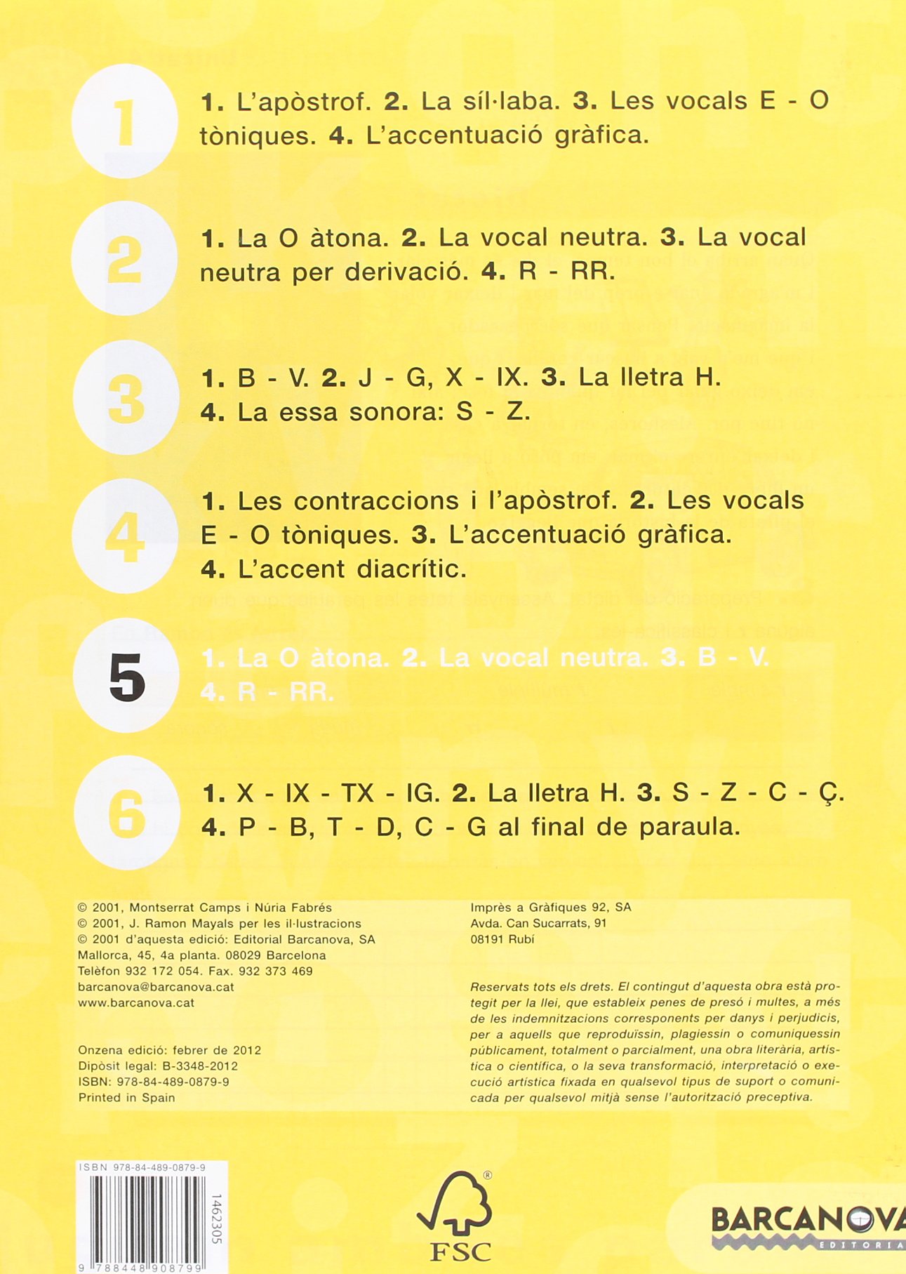 Quadern D Ortografia 5 Llengua Catalana Materials Educatius Cicle Mitja Llengua Catalana Camps Mundo Montserrat Fabres Bis Nuria Mayals Marba Josep Ramon Amazon Es Libros
