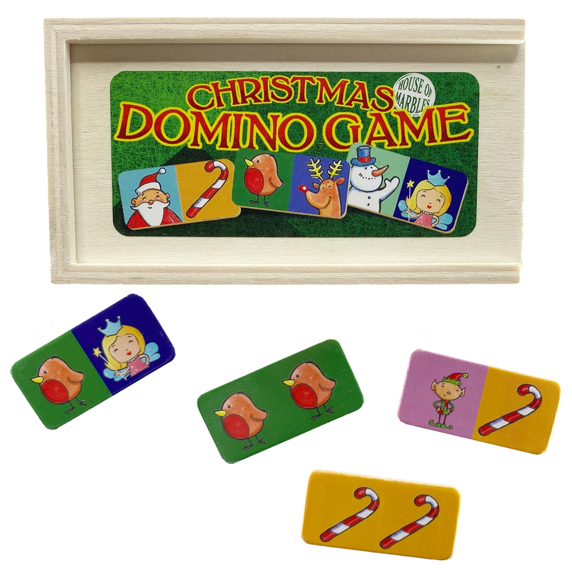 House of Marbles Wooden Christmas Dominoes