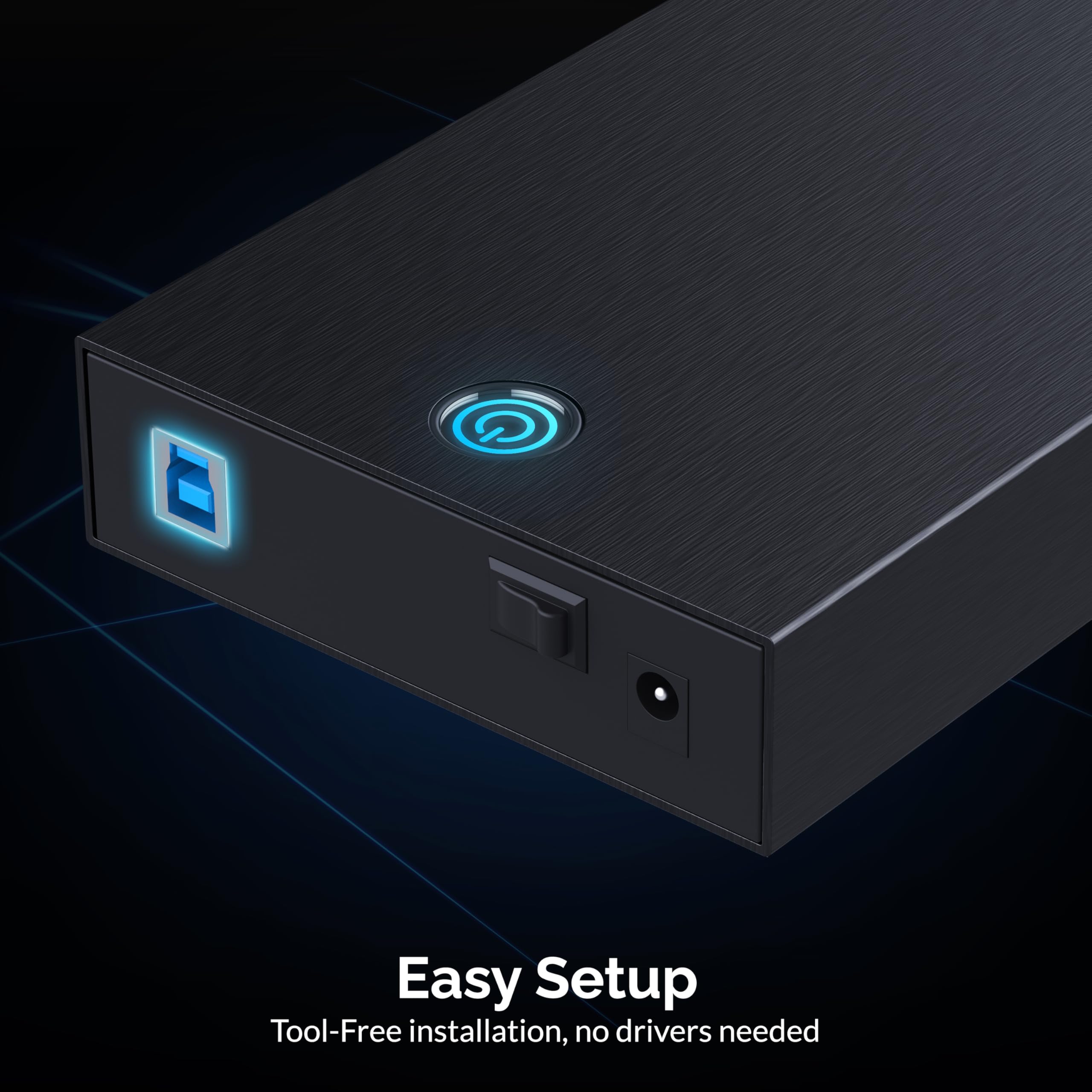 Sabrent Hard Drive Enclosure, Lightning Fast Transfer Speeds 5Gbps, Sata To Usb Hdd Enclosure For 2.5 3.5 Inch Ssd Hdd Disks - 22Tb, Usb Cable Included, Tool-Free Hard Drive Docking Station (Ec-Ksl3) - View 6