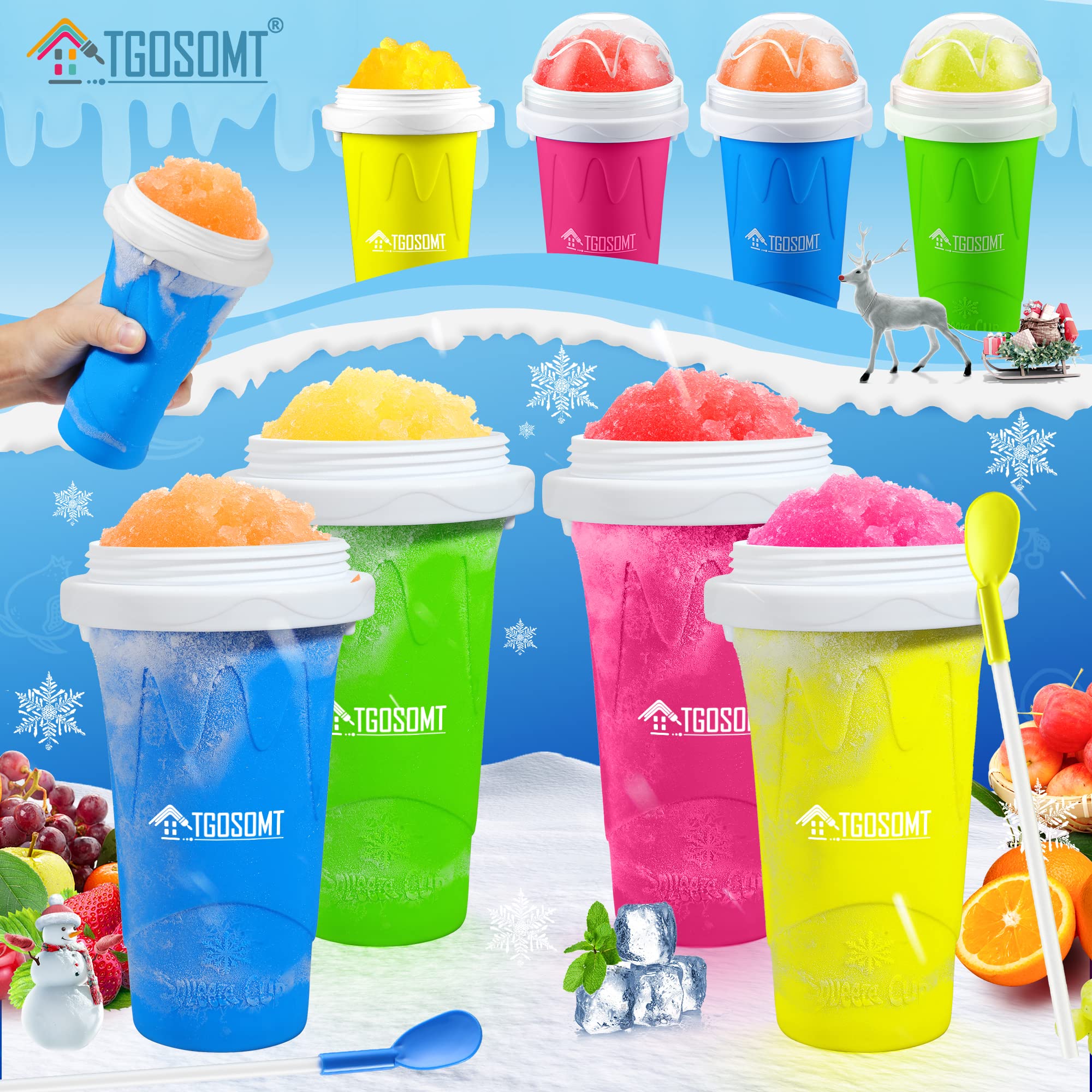 tgosomt Slushie Cup, Frozen Magic Slushy Maker Cups, Cool Gadgets Things Stuff, White Elephant Gifts Stocking Stuffers Party Favors, Christms Classroom Gifts and Prizes for Boys Girls Teens Students