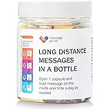 Long Distance Relationships Gifts Love Messages in a Bottle Gift for Boyfriend or Girlfriend (50PCS) Pre-Written Love Capsule