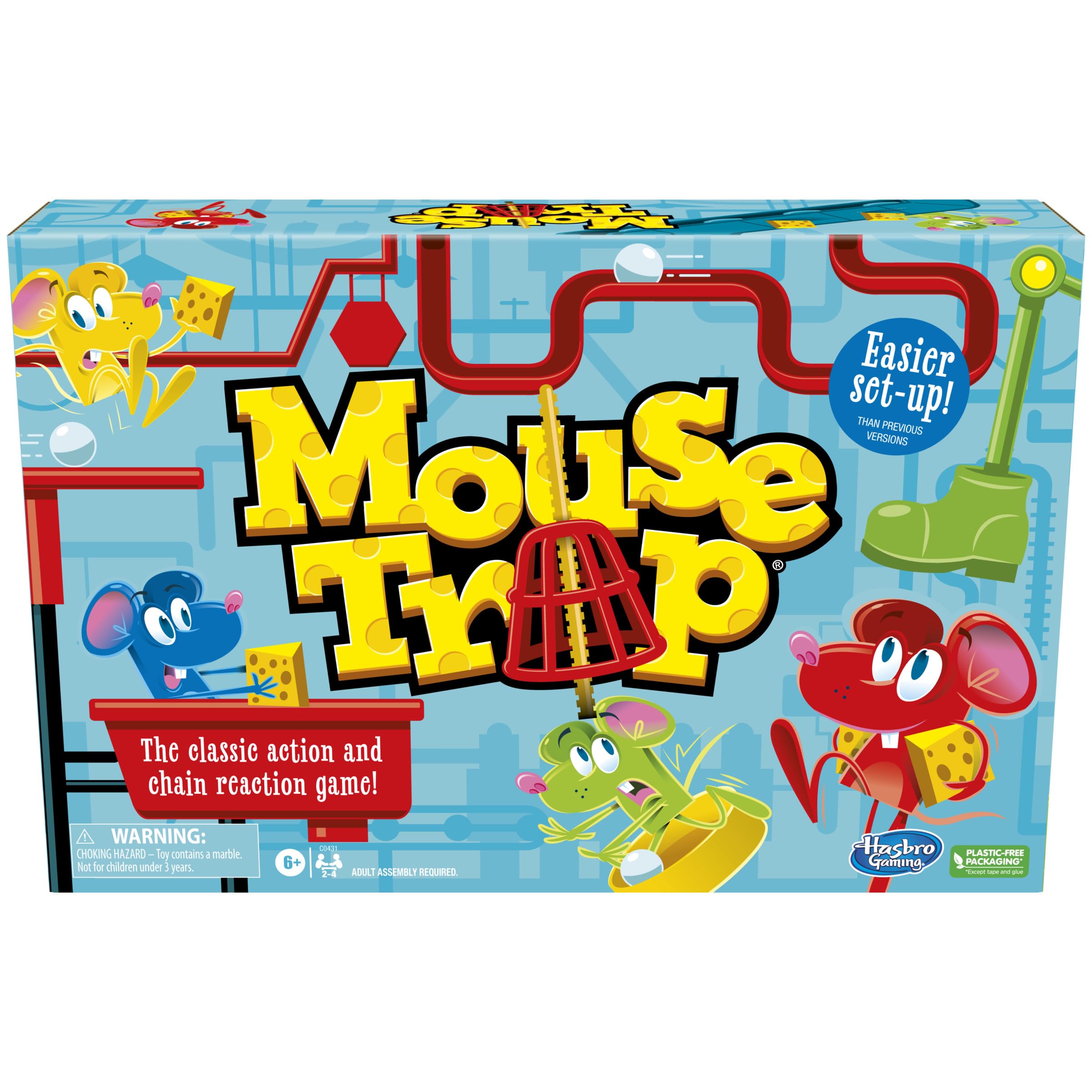 Hasbro Gaming Mouse Trap Board Game for Kids Ages 6 and Up,Classic Kids Game