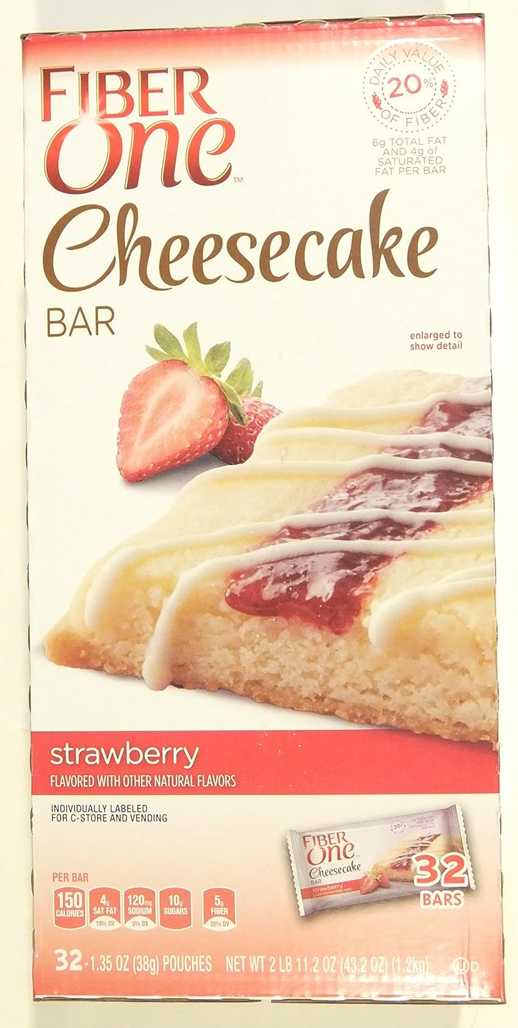 Fiber One Cheesecake Bar, Strawberry (32 bars) Home Audio