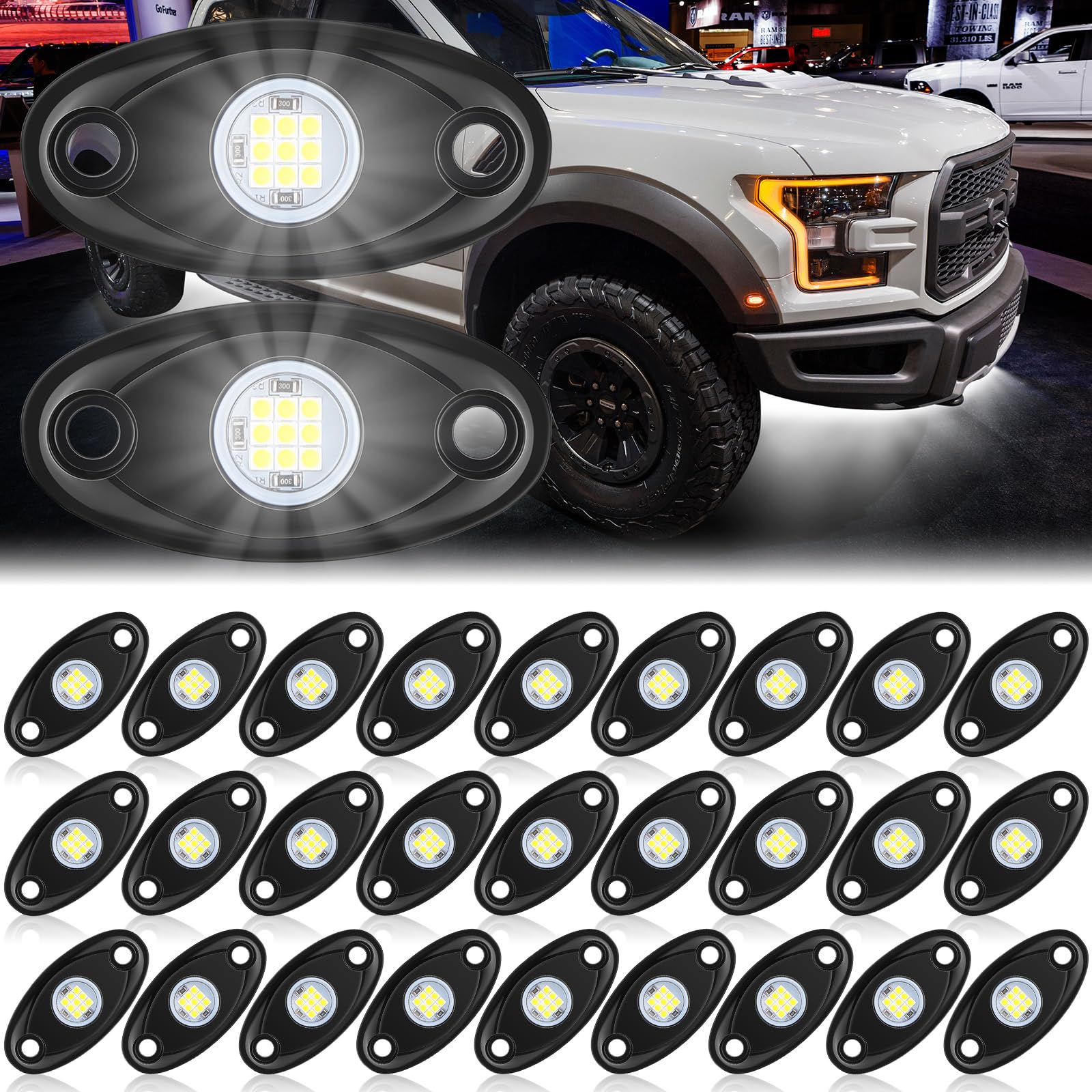 Mua 30 Pods White LED Rock Lights Underglow Lights for Trucks Car SUV