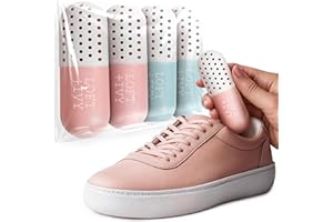 LOFT + IVY Shoe Deodorizer Balls – Ocean Fresh Scented Odor Eaters for Shoes, Gym Bags, Cars & Lockers – Compact Reusable Shoe Smell Remover Freshener Inserts – Long Lasting 4-Pack Sneaker Pills