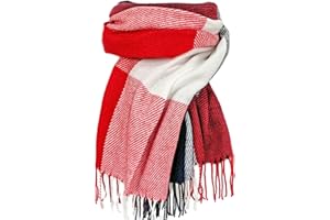 woogwin Winter Scarf for Women Cashmere Feel Plaid Warm Long Blanket Scarves Big Grid Pashmina Shawls and Wraps