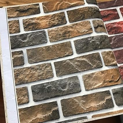 Eurotex 3D Brick Pattern Vinyl Coated Wallpaper (50.01 cm x 10 cm x 10 cm)